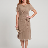 Marguerite™ | Haljina midi s volanima i twist strukom