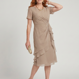Marguerite™ | Haljina midi s volanima i twist strukom