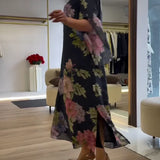 Ivana – Elegantna haljina s kratkim rukavima