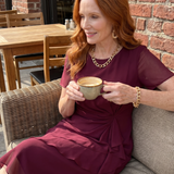 Marguerite™ | Haljina midi s volanima i twist strukom